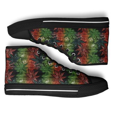 Chokefish™ Urban Peak Retro High Tops-Cannabis-005-2